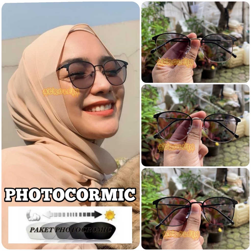 [TERMURAH] Kacamata Photocromic Korea / Anti Radiasi 2 In 1 Potokromik Photochromic Pria Wanita Fotocromic Potocromic