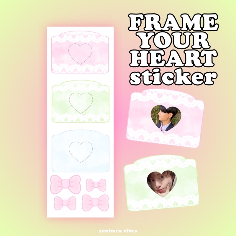 

frame your heart sticker (kiss cut)