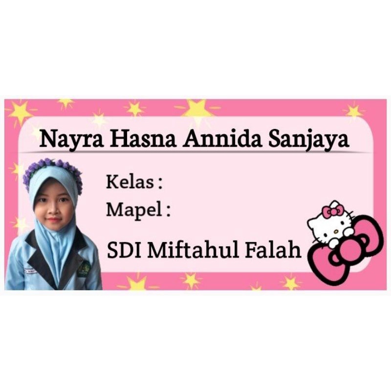 

Stiker Buku Pelajaran Custom Nama dan Foto murah