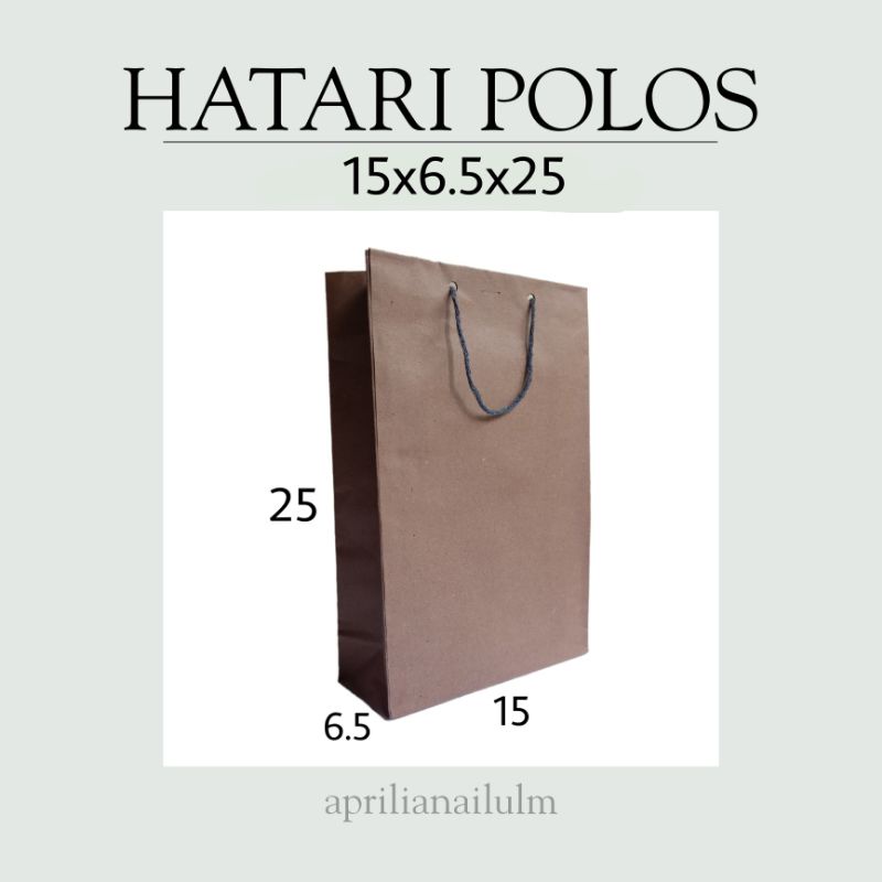 

Paper bag untuk tas hatajan, souvenir isi Wafer ukuran 15x6,5x25 Murah