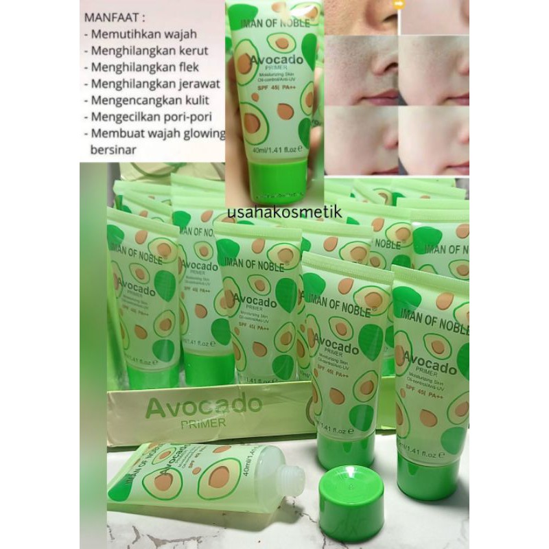 PRIMER AVOCADO IMAN OF NOBLE NENGANDUNG SPF 45 PA++  ANTI UV H/PERPCS NO.F222P