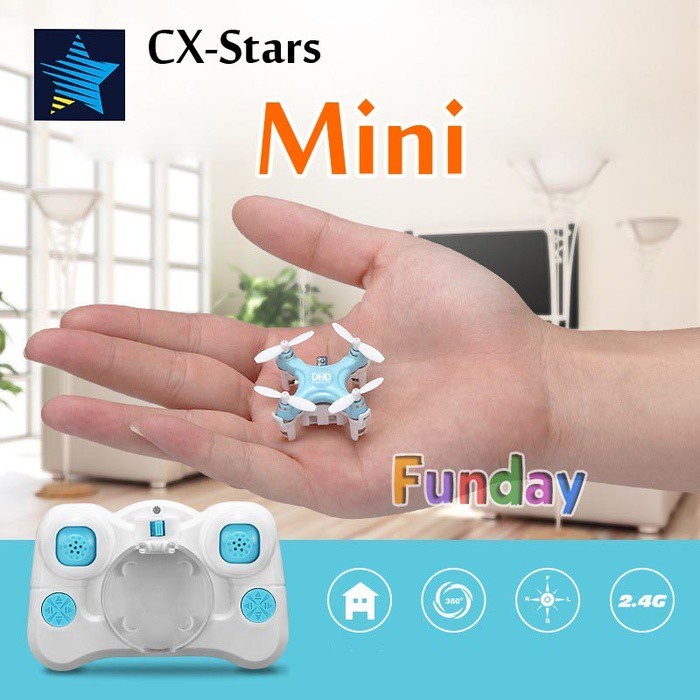 {adenastore} Cheerson Cx-10 Cx-Stars Ultra Mini Drone 2.4G 4Ch Terkecil Di Dunia - Limited