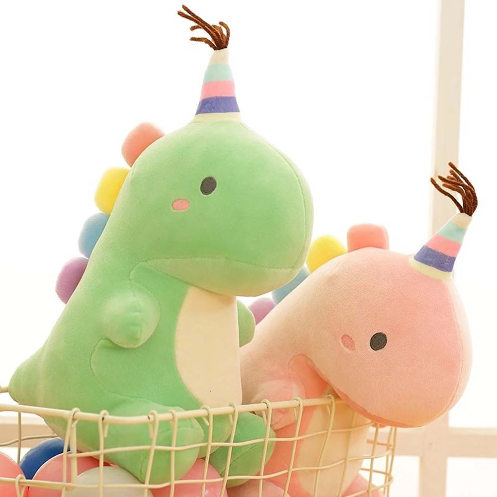 Needway  35cm Dinosaur Plush Doll Lovely Animal Doll Stuffed Animal Baby Toy Cartoon Sleep Pillow 50cm Soft Kids Hug Doll/Multicolor