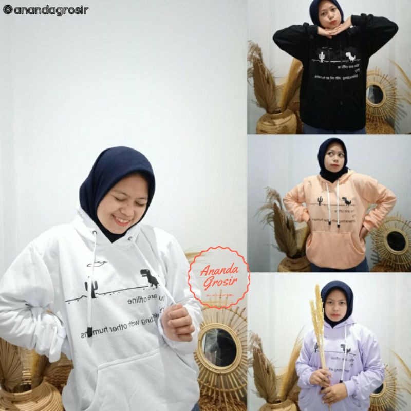 SWEATER OFFLINE NOTICE ERROR HOODIE FLEECE ASLI