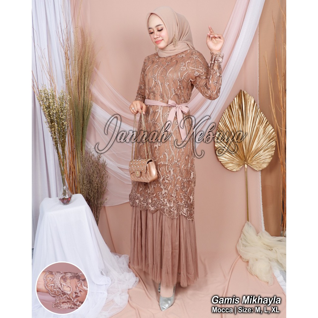 Gamis Wanita Muslim Tulle Mikhayla