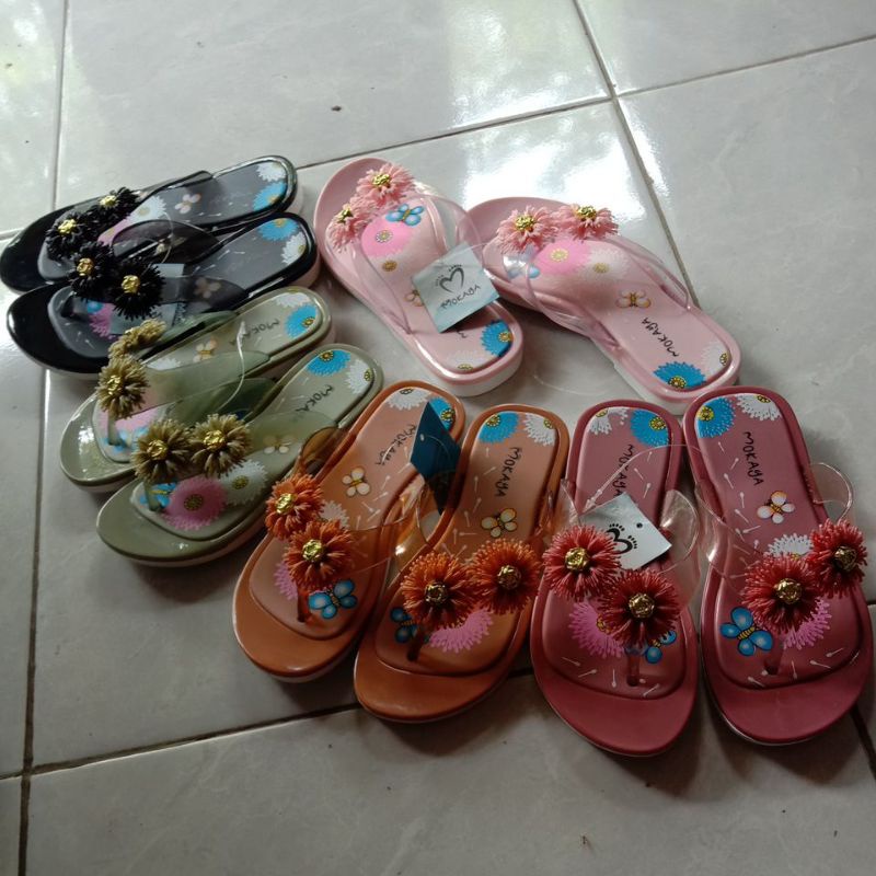 sandal anak bunga kupu mokaya