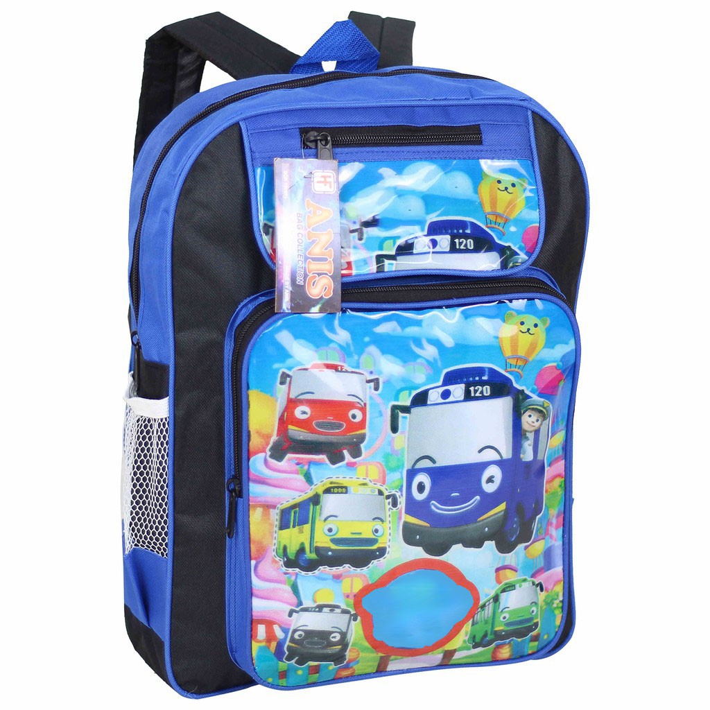 Ransel Anak TK Paud Souvenir Ultah Bagus Tas Anak Keplek Little Bus Biru Murah