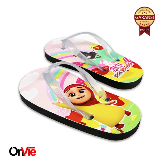 Sandal Jepit Anak Perempuan Laki-Laki Nussa dan Rara | Sandal Kids Onvie