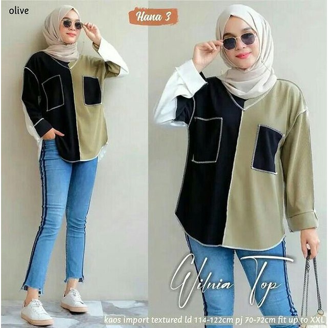 wilni blouse scuba / blouse scuba jumbo / blouse scuba wanita / blouse  scuba lengan panjang / blouse scuba terbaru / blouse scuba kekinian / atasan blouse wanita / atasan blouse / atasan blouse wanita jumbo / atasan blouse korea / atasaan blouse muslimah-black