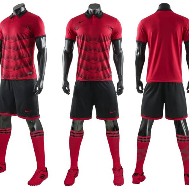 Jersey bola Stelan futsal import baju bola kaos jersey import kerah grade ori warna merah