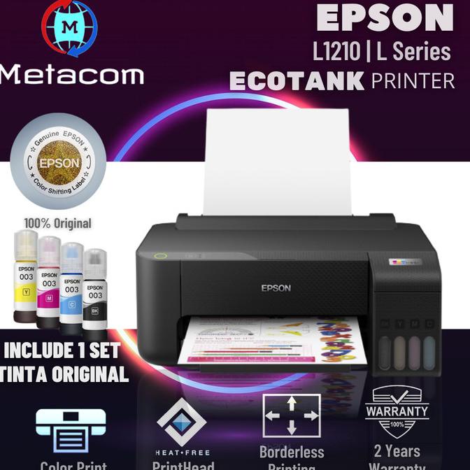 TERBARU Printer Epson L1210 Ecotank Single Function Print - Pengganti L1110 Terlaris