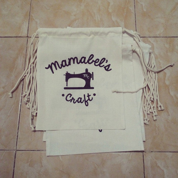 Tas Serut Besar Tali 2, Dompet Serut, Pouch, Souvenir, 25x35