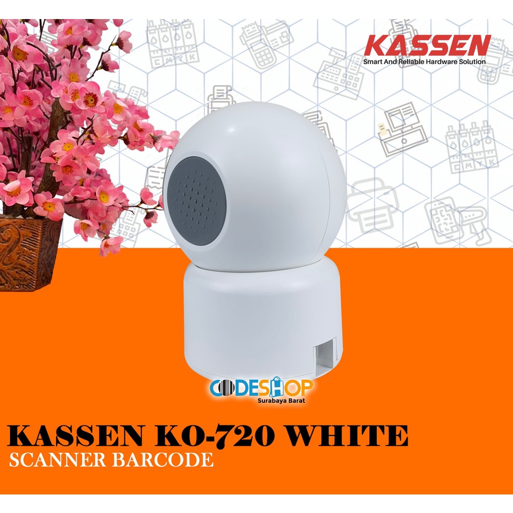 SCANNER BARCODE OMNI KASSEN K0-720 | K0720 | KO 720 1D DAN 2D (QR) WHITE COLORS