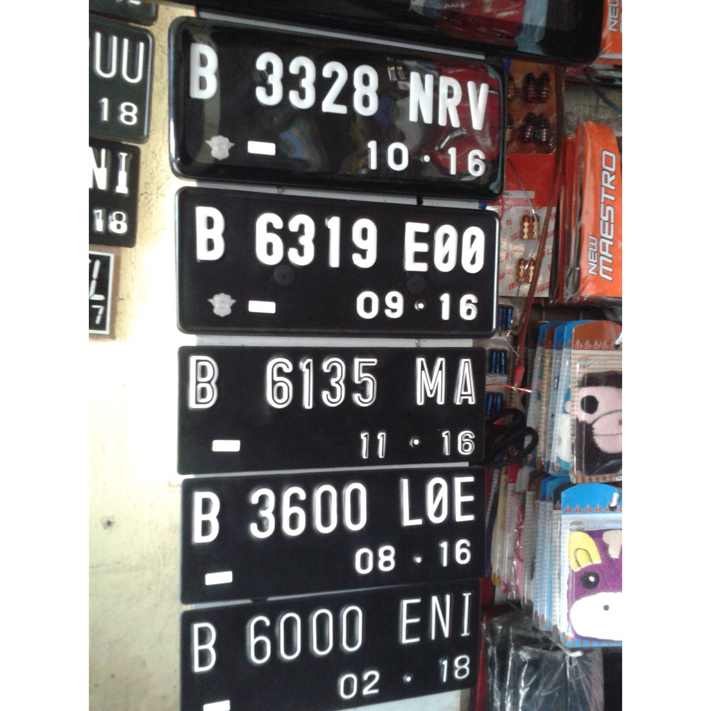 Cutting Sticker Stiker Custom Plat Nomor Motor Shopee Indonesia