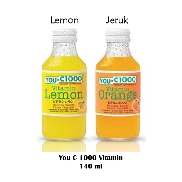 

YOU-C 1000 Vitamin C 1000 Lemon Orange 140ml 140 ml YOU C YOUC botol kaca