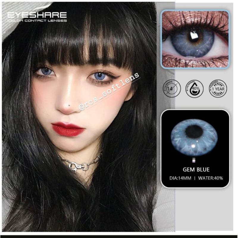 RCS ✅ BACA DESKRIPSI  softlens KPOP softlens ungu biru minus -1.00 s/d minus -6.00