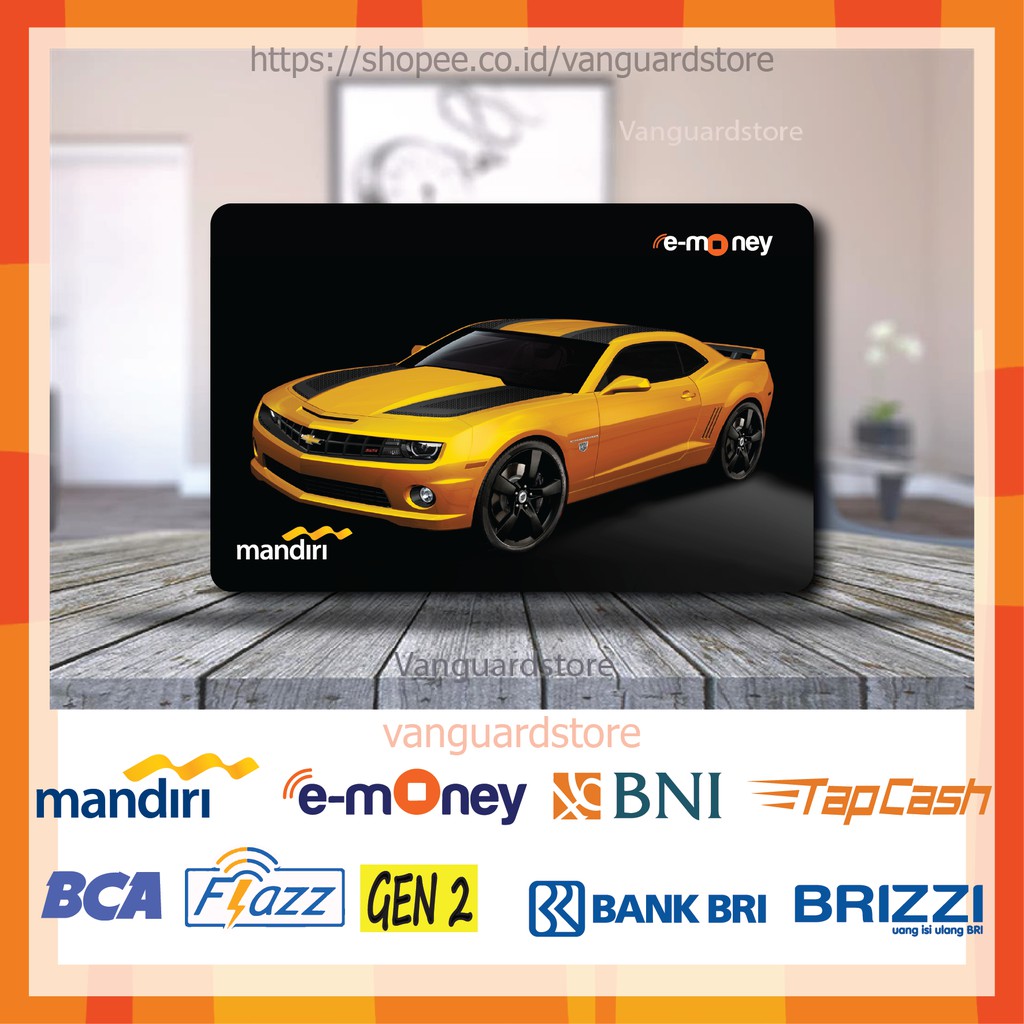 KARTU E MONEY E TOLL MOBIL TRANSFORMERS KUNING MOVIE 16 EMONEY MANDIRI FLAZZ BCA TAPCASH BRIZZI