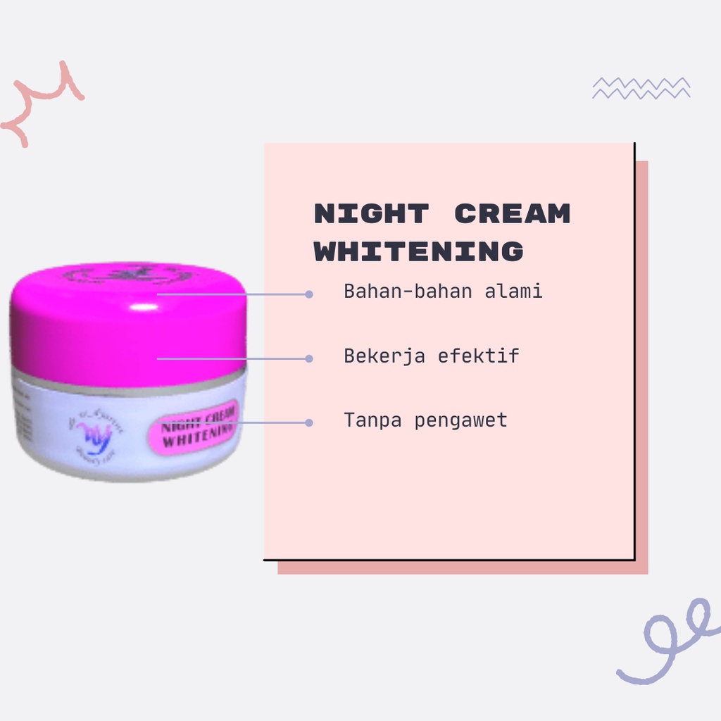 Night Cream Glowing Bpom Dr. Widyarini Night Cream Whitening Krim Malam Pemutih Wajah Ampuh Untuk Kulit Normal BONUS Hand Sanitizer &amp; FREE Packing Bubble Wrap