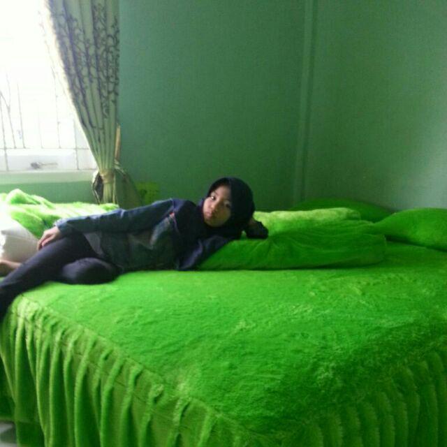 Sprei Rumbai Bulu Rasfur Polos
