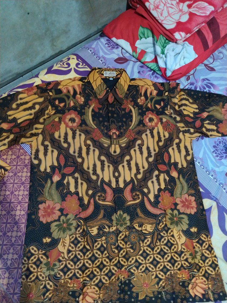 Baju Batik Cowo Premium Kemeja Batik Pria Lengan Panjang Atasan Motif Batik Exclusive By Aluna - 099