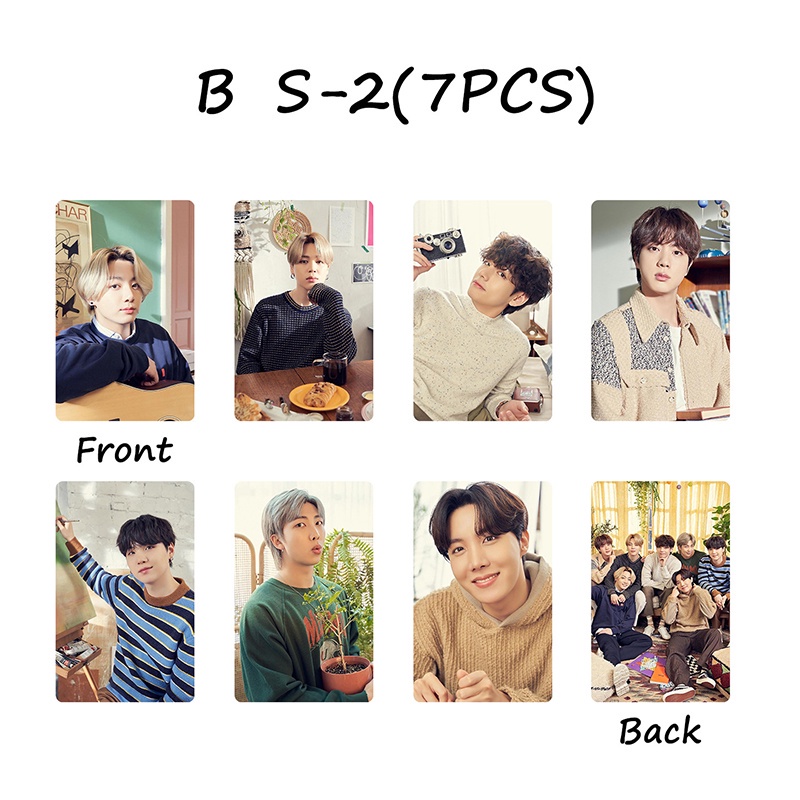 7pcs / set Kartu Pos Desain BTS Untuk Koleksi