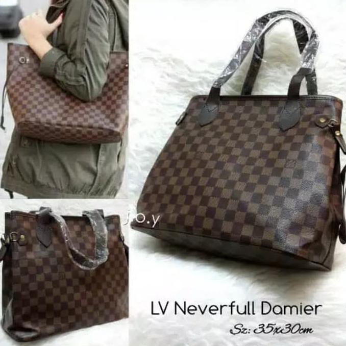 Pengiriman Cepat Tas Murah/Tas Wanita/Handbag/Tas Branded/Tas Grosir/LV Neverfull - Mono Bunga ON