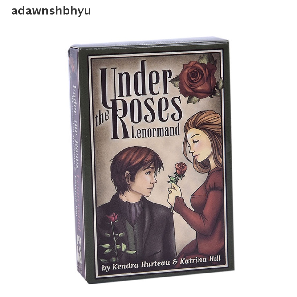 Adawnshbhyu Kolong Mawar Lenormand 39kartu Dek Menara Jam LOVE Oracle Tarot