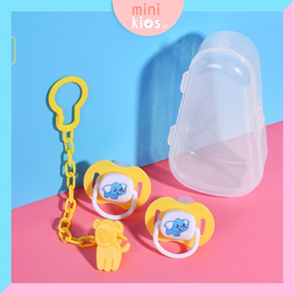 Dot Bayi Silikon 2in1 Dengan Kotak / Empeng Bayi / Empeng Dot Bayi Biasa