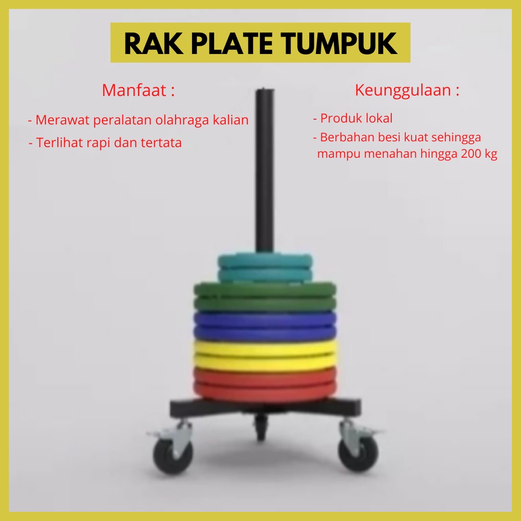 RAK PLATE BEBAN BARBEL / RAK BEBAN BARBEL TUMPUK