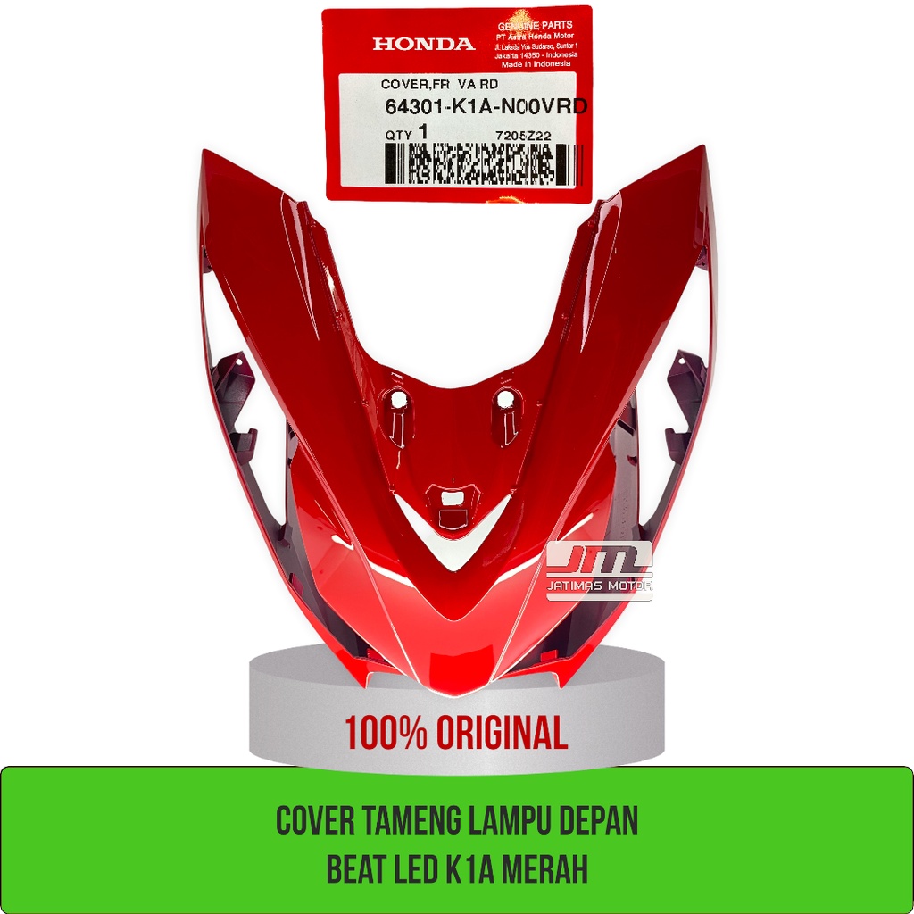 Tameng lampu depan beat led K1A warna merah 64301-K1A-N00VRD