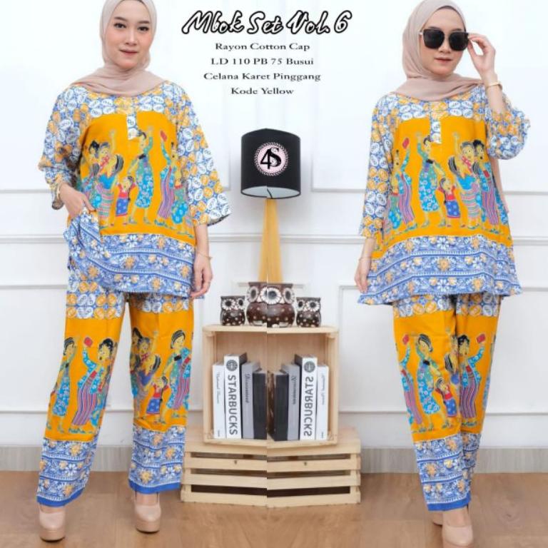SETELAN MBOK JAMU BU TEDJO BISA BUSUI BAHAN RAYON HALUS [BJT.25Au22ᴱ]