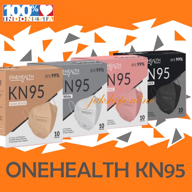 ONEHEALTH KN95 Masker MEDIS 10Pcs 5 Ply - 10 PCS 5Ply NON Convex EVO Duckbill Pokana Sensi KF94