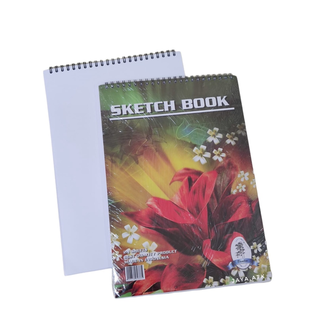 BUKU GAMBAR SKETSA A4 SKETCH BOOK BAMBOO 24 LBR RING ATAS