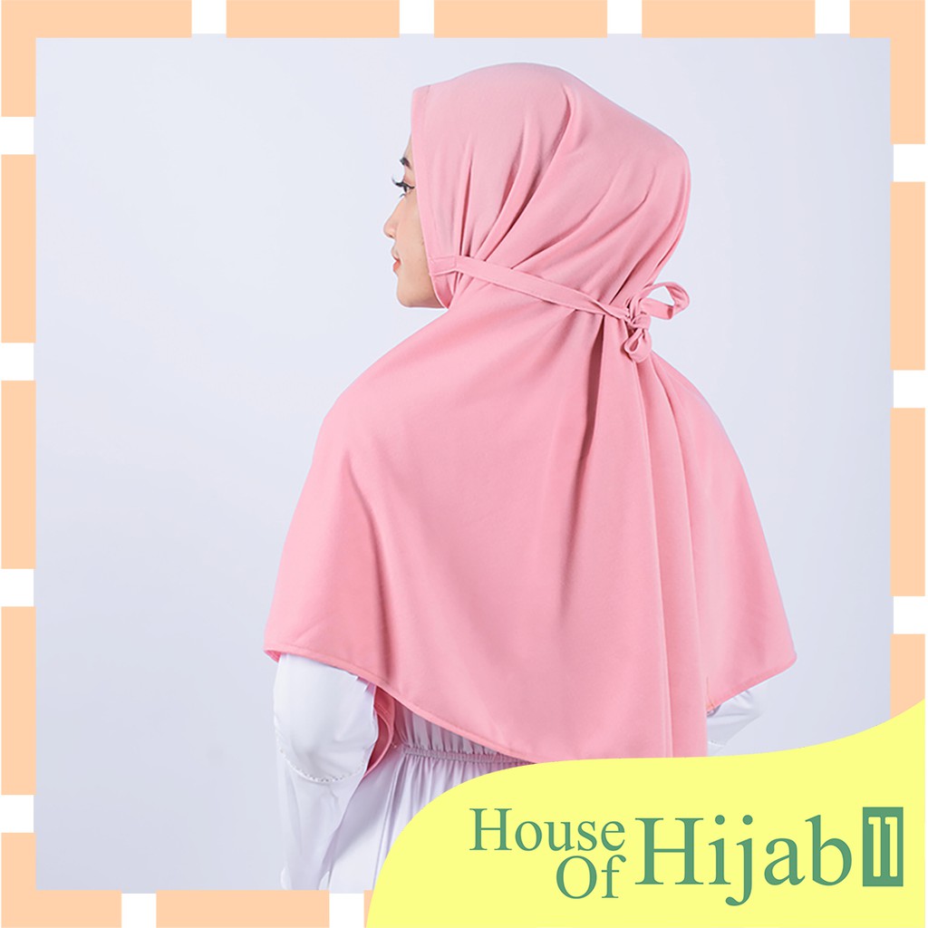 PROMO TERMURAH.. Hijab Tali Belakang Size M L XL | JUMBO - SUPER JUMBO | Kerudung At Home Di Rumah Saja VARIASI 2 - Jilbab Syari