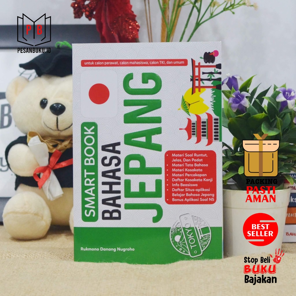 Buku Pintar Bahasa Jepang - Smart Book Bahasa Jepang - Belajar Kosakata Percakapan Kamus Jepang Lati