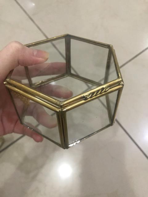 Kotak Perhiasan | Ringbox Terarium Mini Box S6 Uk 9x10x6 Cm