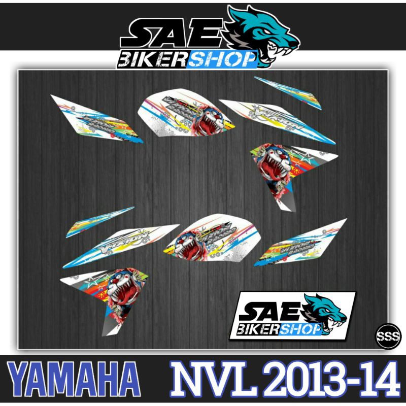 STRIPING STICKER STIKER NEW VIXION LIGHTNING - VIXION NVL - MOTIF DORAEMON ZOMBI
