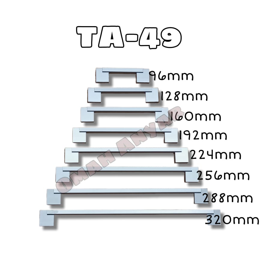 Handle Pegangan Tarikan Aluminium TA 49 Huben BUKAN Marvel Twin