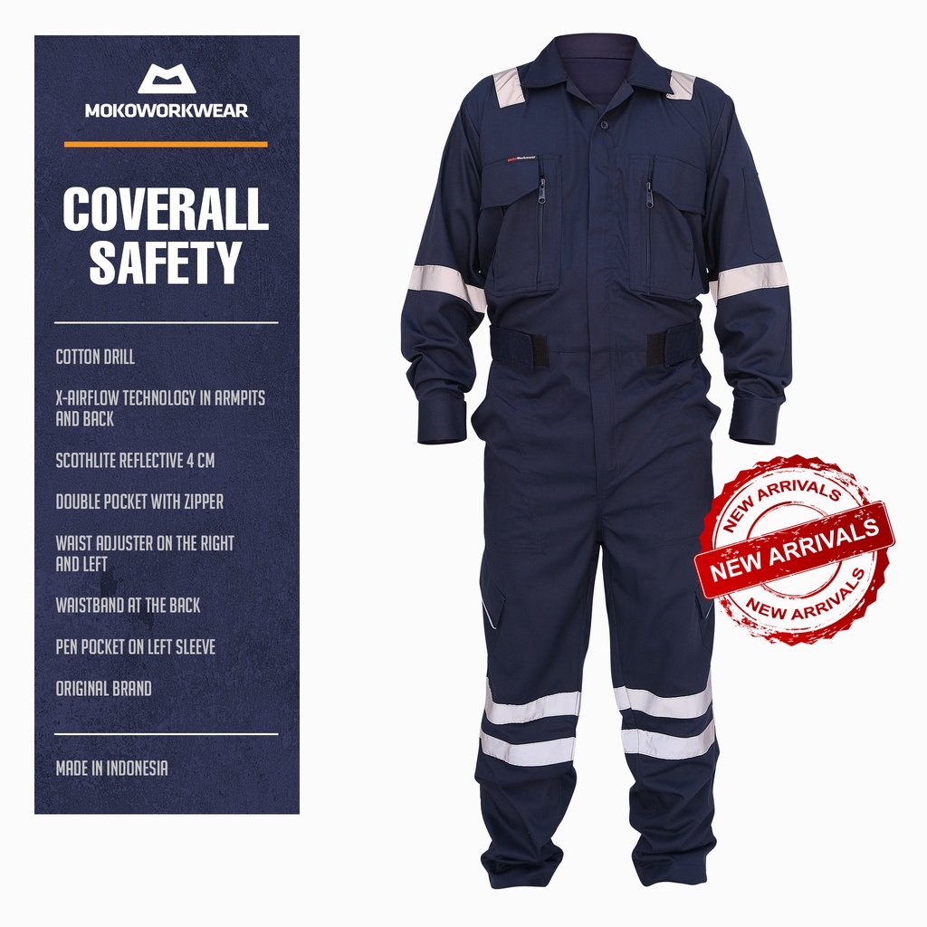 COVERALL Safety Moko Workwear Navy