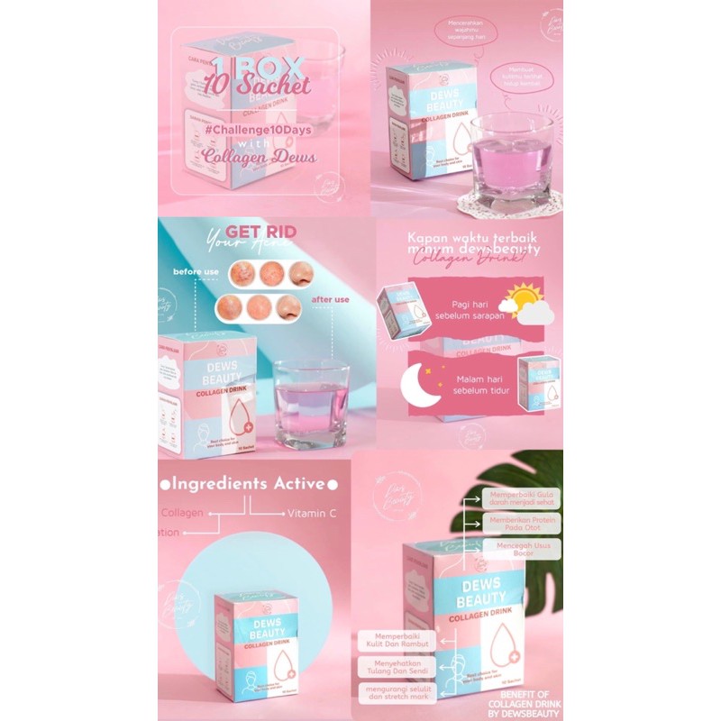COLLAGEN DRINK Dews beauty ISI 15 Sachet