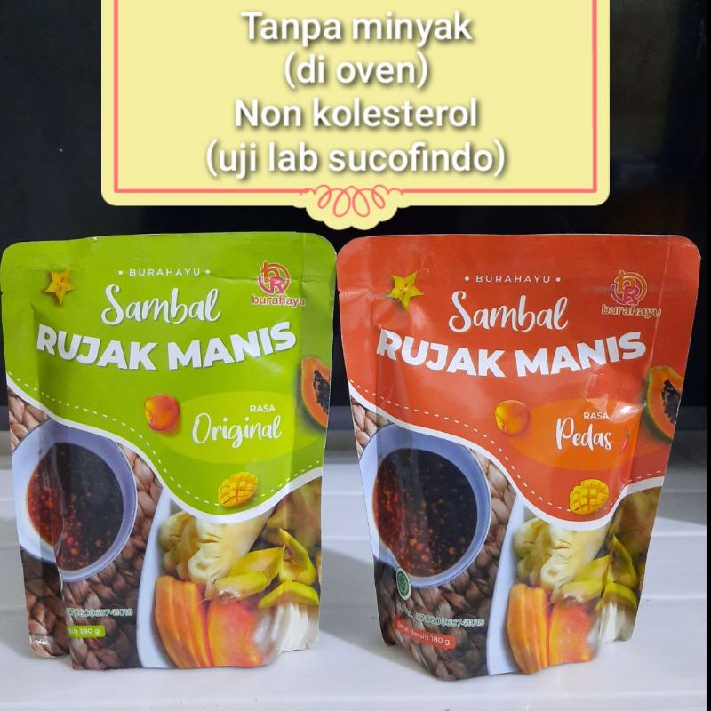 

Sambal rujak manis/ Bumbu rujak manis ( rujak buah) non kolesterol 180gr