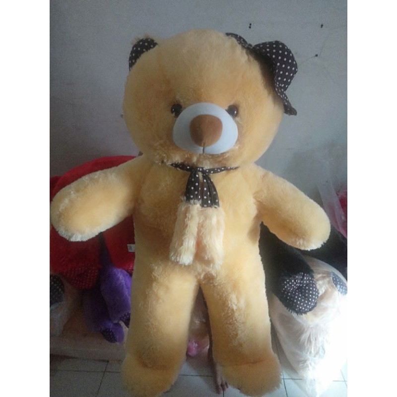 BONEKA TEDDYBEAR JUMBO TOPI SYAL 100CM