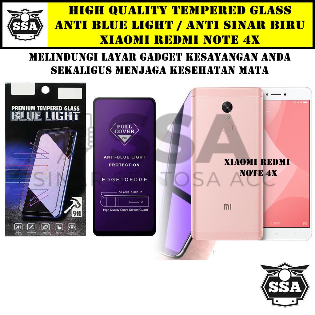 Tempered Glass Xiaomi Redmi Note 4x Anti Blue Light Anti Sinar Biru Ori Original Hp Pelindung Layar Temper Anti Lecet Gores TG Murah Berkualitas