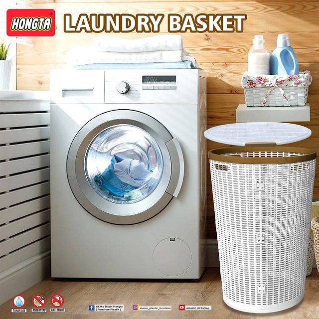 Olymplast Laundry Basket Rak Keranjang Baju Kotor OFT 03 Murah Original Olymplast