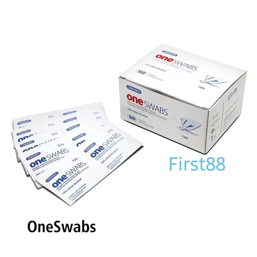 ONEMED - Tisu Alkohol OneSwab | Alkohol Swab | One Swab 1 box isi 100