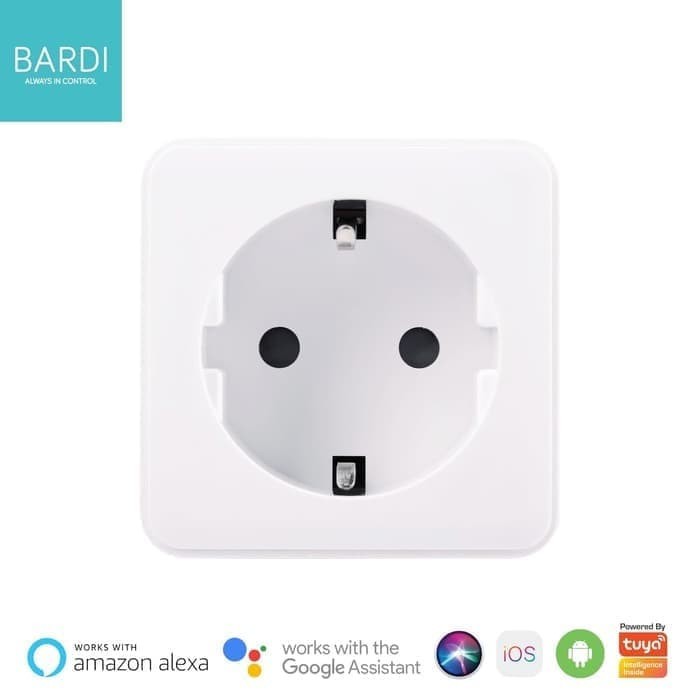 BARDI Smart Wall Socket Wifi EU White For Alexa Google Home Automation