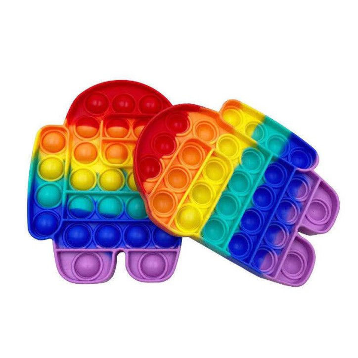 【Ready Stock】Color Push Bubble Gadgets Sensory Toys New Rainbow Titok popit mainan AMONG US Pop It Especially To Relieve Pressure Silicone Pressure Relief Toys Squeezes Feeling-2