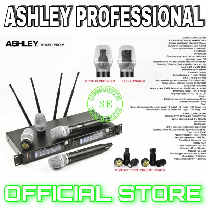 mic wireless ashley origina ashley pro m