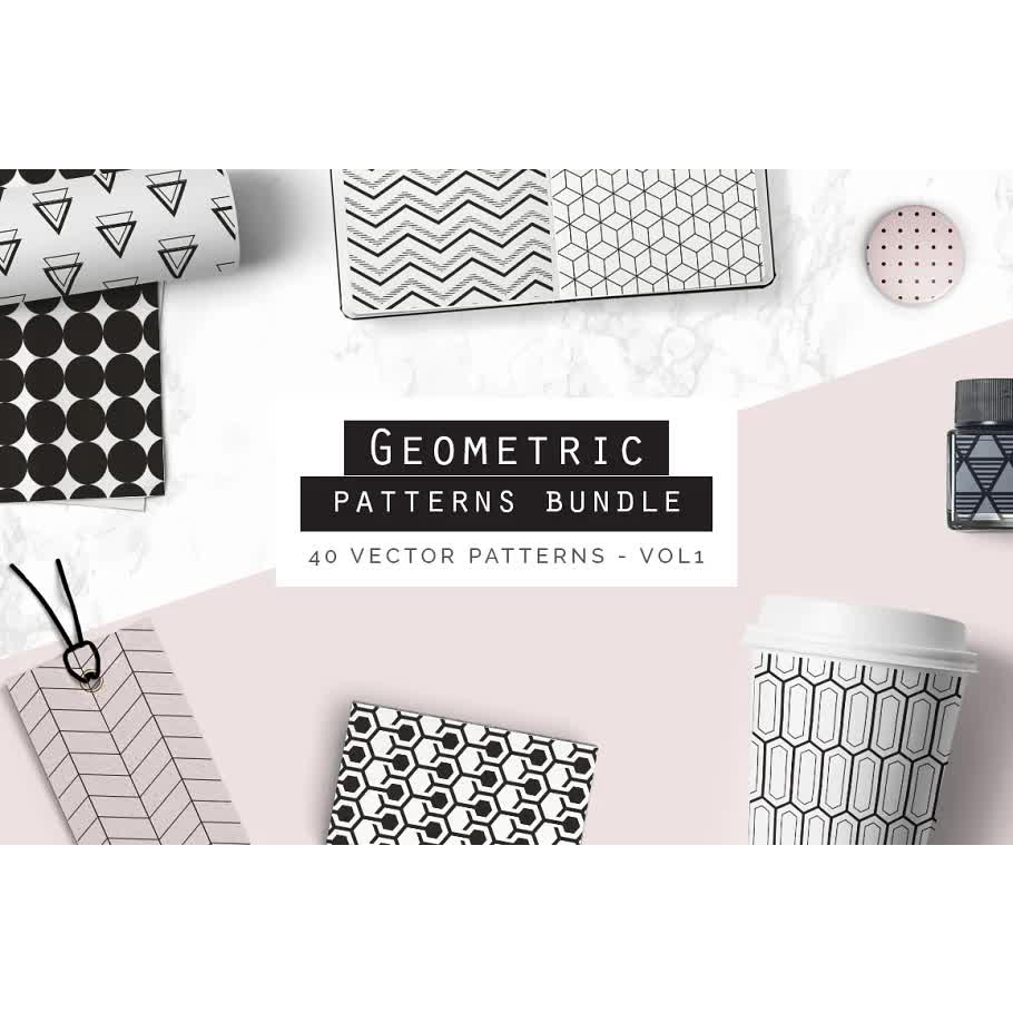 Mega Geometric Patterns Bundle - Vector Designs