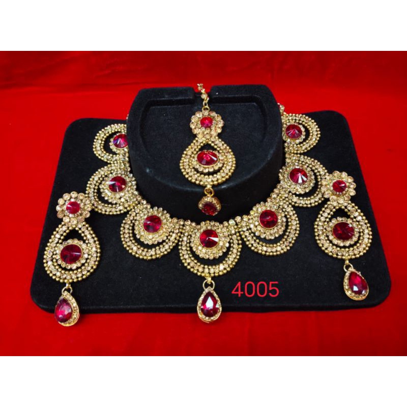 Aksesoris set india kalung coker india kalung nikahan kalung india perhiasan india jodha uttaran